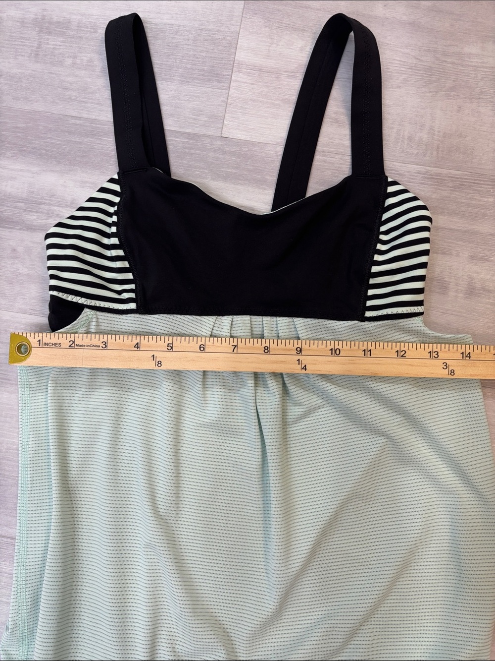 lululemon athletica Black and Mint Striped Tank - Picture 6 of 7